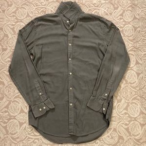 Men’s Versa Grey Button-Down Shirt | Size M (15-34/35) | Casual to Semi-Formal C